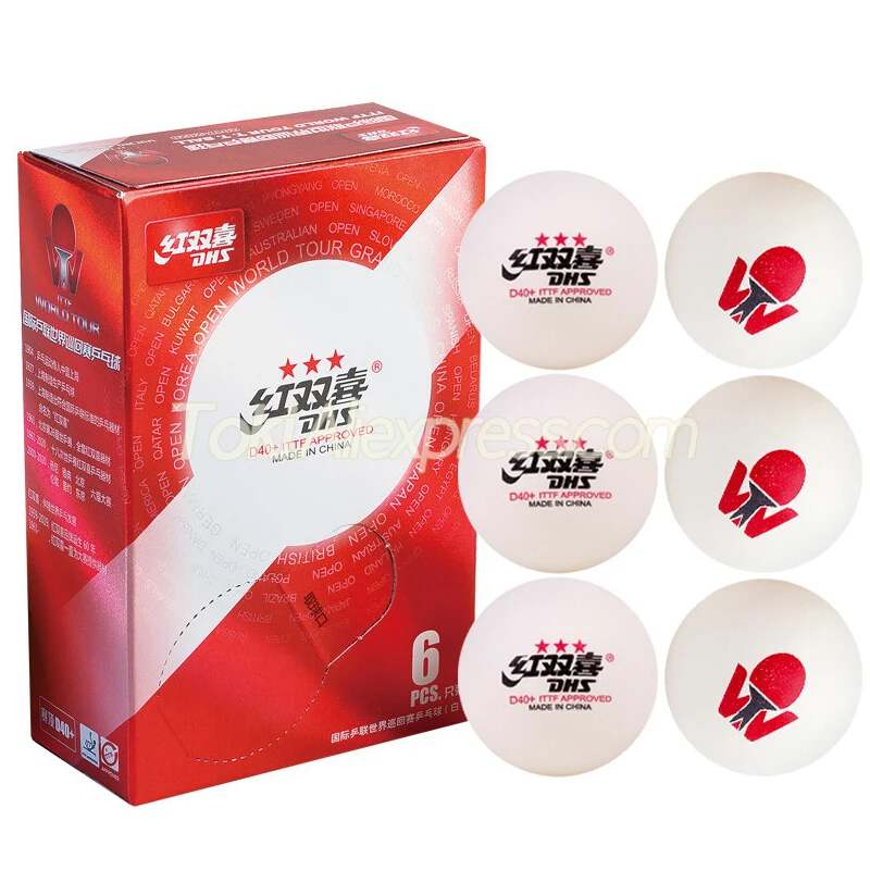DHS 3-Star D40 + мяч для настольного тенниса ITTF WORLD TOUR (D40 TOUR) пластиковые шарики