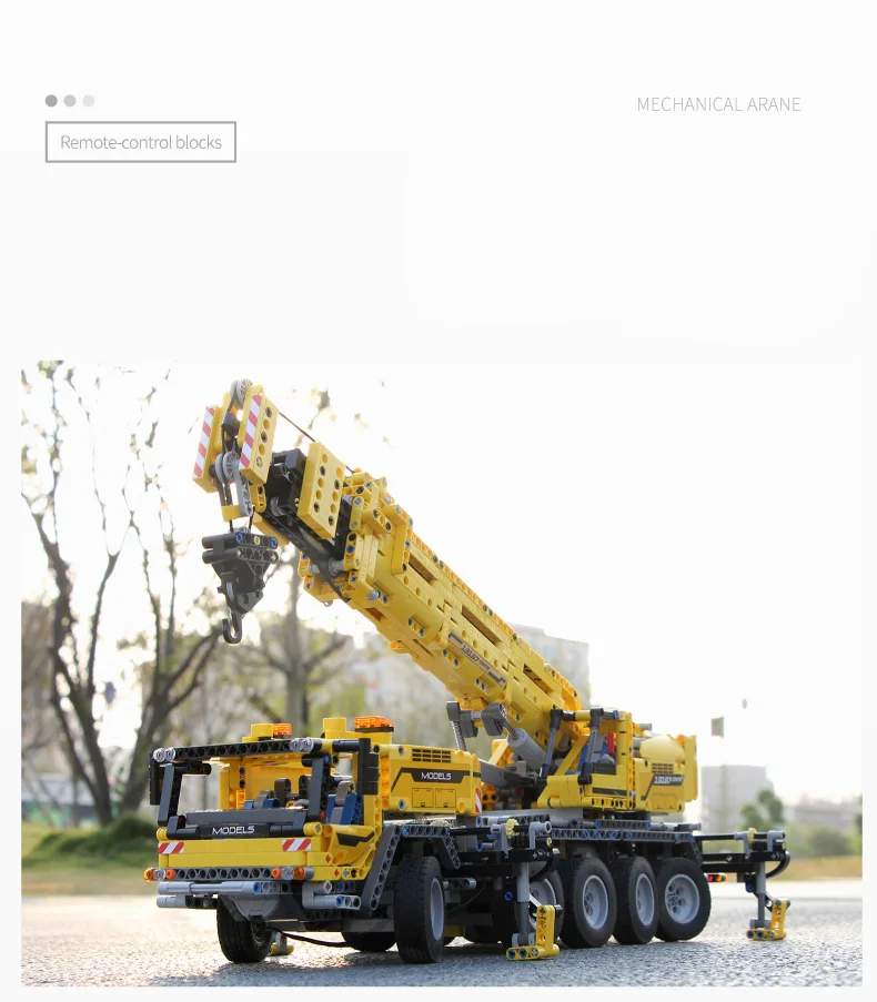 Technic APP двигатель мощность мобильный кран Mk II модель автомобиля 42009 строительные блоки кирпичи игрушки Детские подарки Совместимость MOC 0853