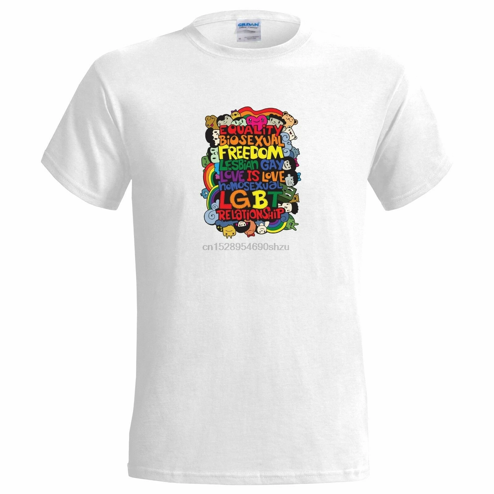 Гей-Прайд изображением персонажей из мультиков Мужская футболка фестиваль