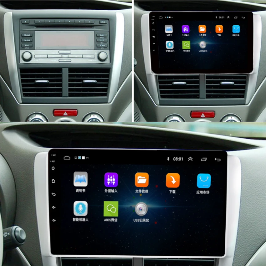 Discount Car radio Android multimedia player For Subaru Forester 2008~2012 Car touch screen GPS Navigation Support Carplay Bluetooth WIFI 1