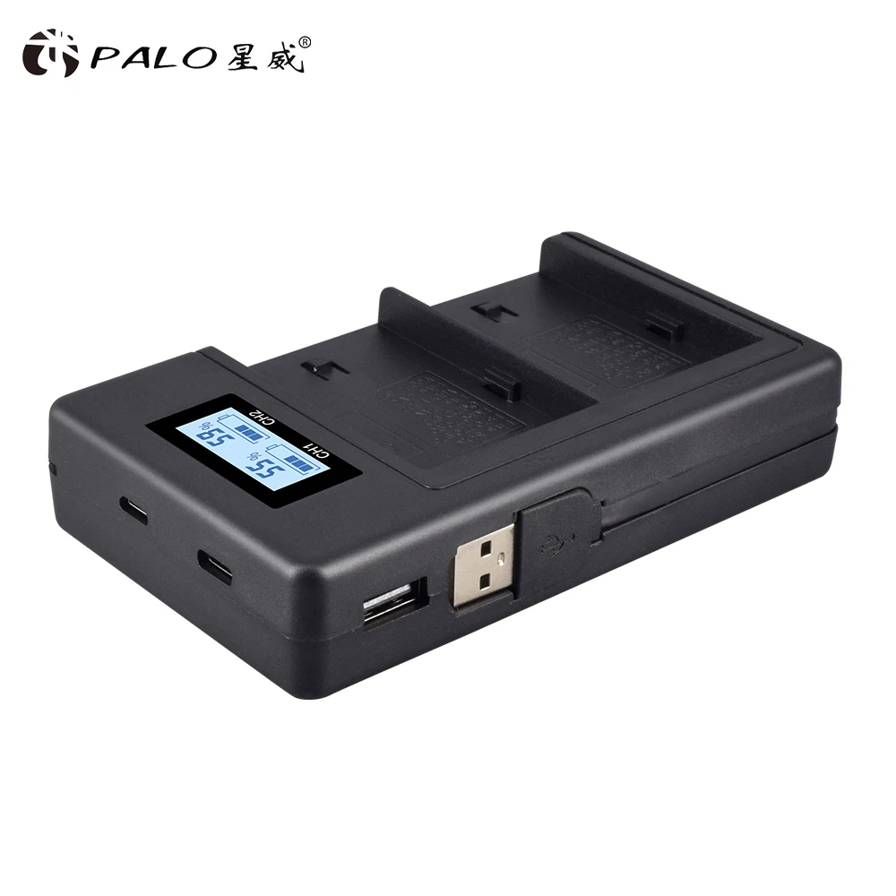 Темно-серый NP-F960 970 NP F970 NPF970 USB ЖК-дисплей Цифровое зарядное устройство для SONY F930 F950 F770 F570 CCD-RV100 NP-F550 NP-F770 NP-F750 F960 - Цвет: Темно-серый