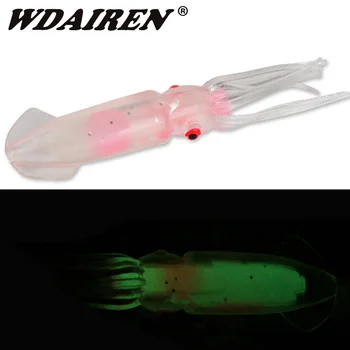

1Pcs Fishing Soft Lure 12cm 11g Luminous Squid Jig Fishing Lures Octopus Calamar For Sea Fishing Wobbler Bait Fishing Tackle