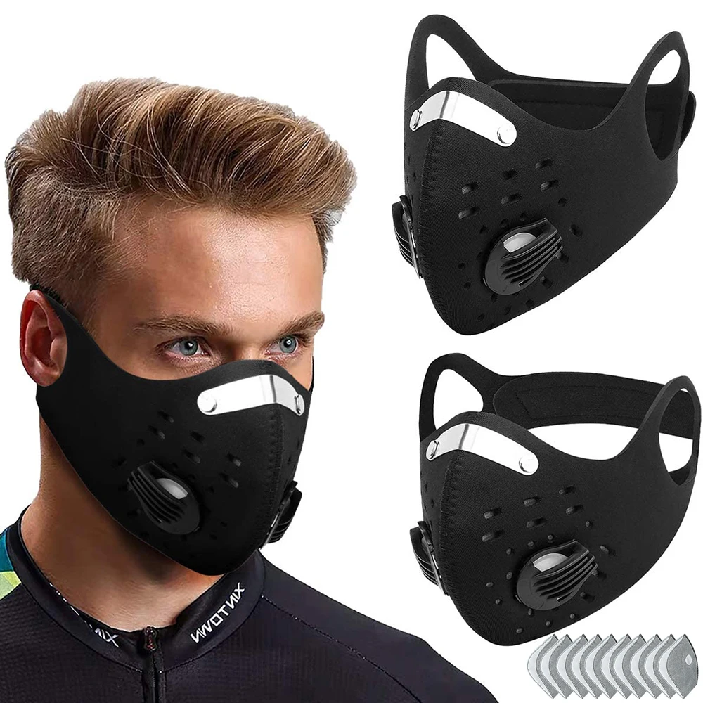 Sport Face Mask With Filter Activated Carbon PM 2.5 AntiPollution
