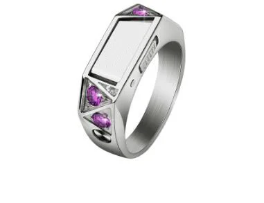 Кольцо против волка, титановое стальное защитное кольцо, модные скрытые аксессуары для самозащиты - Цвет основного камня: 2