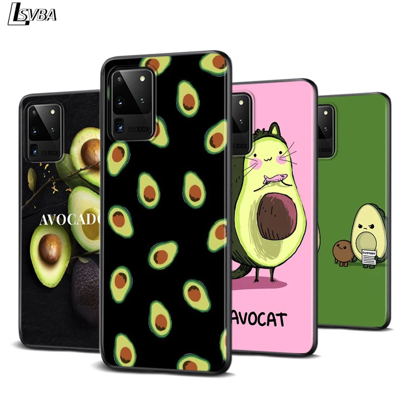 Silicone Cover Cute Cartoon Avocado Food for Samsung S20 Ultra Plus A91 A81 A71 A51 5G A41 A31 A21 A21S A11 A01 Phone Case | Мобильные