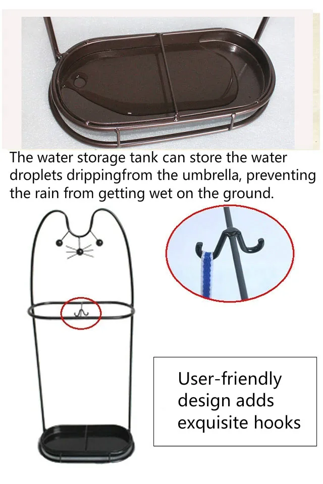 Креативная подставка для зонта, домашний зонтик из кованого железа, зонтик в стиле ретро, бронзовый, многоцветные товары для хранения дома