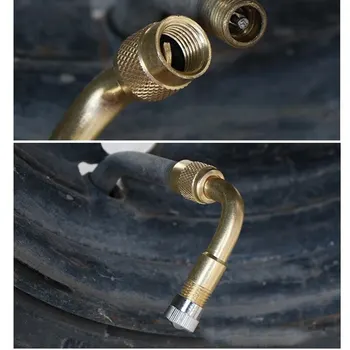 

90 Degree Brass Air Tyre Valve Extension Car Motorcycle Tire Tyre Valve Extension Adapter Wheel Tire Stem Extender Accessories