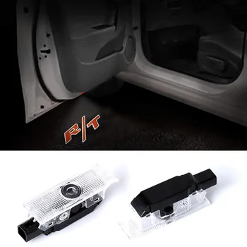 

2-40 pcs R/T Logo Car Door Light Projector For Dodge Challenger SRT Scat Pack Demon Charger LED Badge Ghost Shadow Accessories