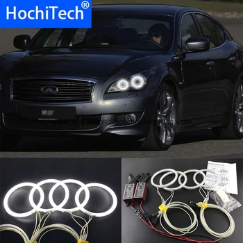 

HochiTech WHITE 6000K CCFL Headlight Halo Angel Demon Eyes Kit angel eyes light for nissan Infiniti M series Q70 2011-2014