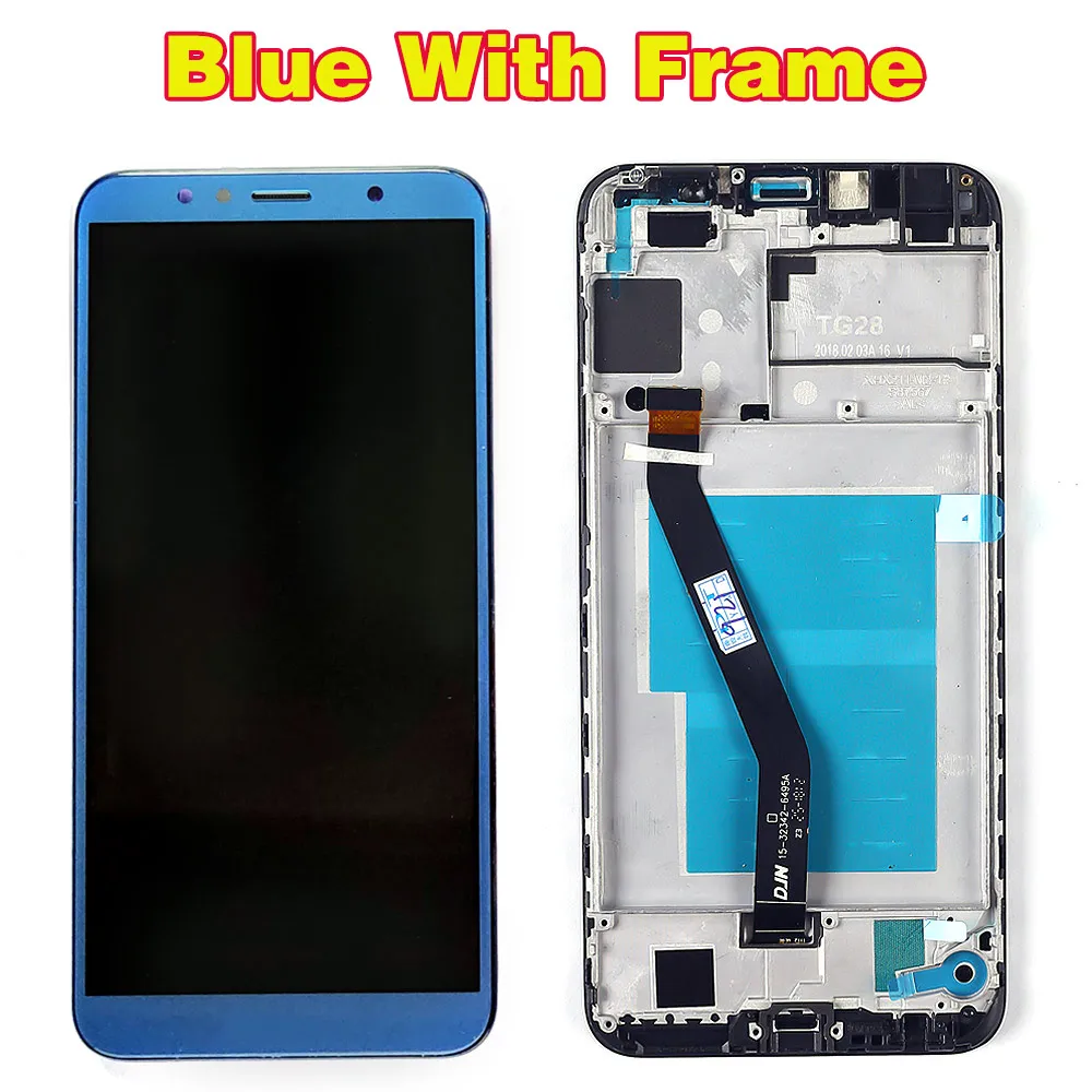 Blue And Frame Vancca lcd для huawei Y6 дисплей Pro ATU L11 L21 L22 LX1 кодирующий преобразователь сенсорного экрана в сборе рамка для huawei Y6 Prime - Цвет: Blue And Frame
