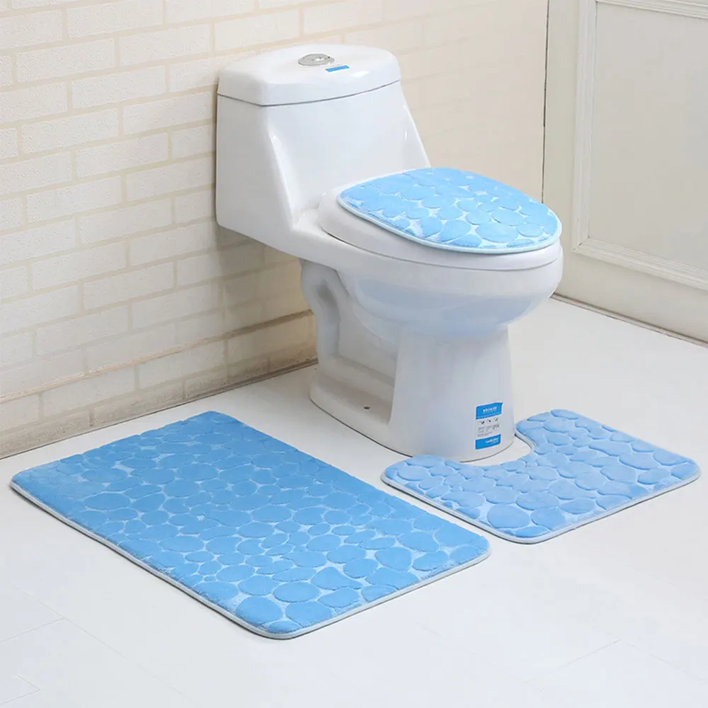 Memory Foam ванная комната нескользящий коврик для ванной коралловый флис коврики на пол для спальни товары для дома ковер гостиная Нескользящие Роскошные - Цвет: Blue