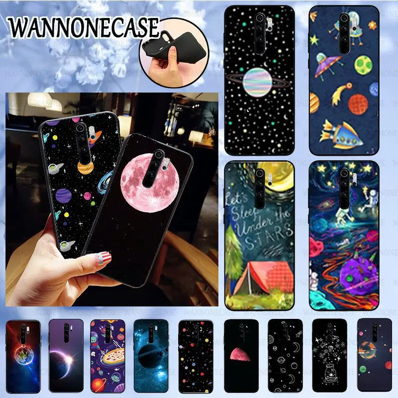 Soft Phone Accessories Cell Case For Redmi7 Note8pro note7 4A 4X 5A S2 6A Note8 Mobile Cases New Planet Space Pink Moon Spaceman | Мобильные
