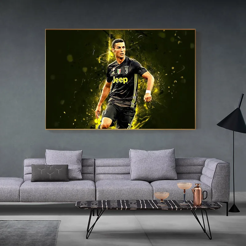 

Football Star Ronaldo Canvas Painting Retro Posters and Prints Modern Wall Art Figure Picture for Living Room Home Decor Cuadros