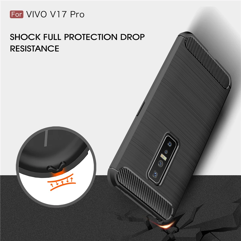 Чехол wolfrule для Vivo V17 Pro чехол противоударный бампер из углеродного волокна чехол для Vivo V17 Pro Чехол для телефона для Vivo V17Pro чехол 6,44"