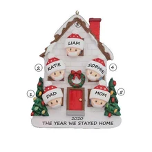 Adorno navideño personalizado DIY con nombre escrito a mano, máscara facial, muñeco de nieve, familia, árbol de navidad, colgante, decoración, regalo de año nuevo