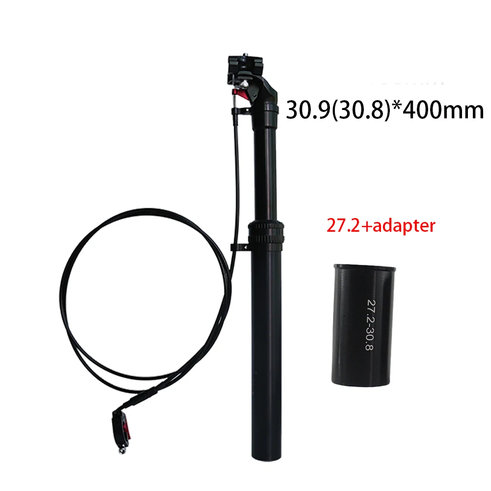 30.8 X400mm seatpost Велосипедный спорт флакон-капельница подседельный контактном выключателе высота регулировщик велосипедный Подседельный штырь 27,2/28,6/30,4/30,9/31,6*400 мм провод дистанционного управления трубки - Цвет: 30.8 X400mm seatpost