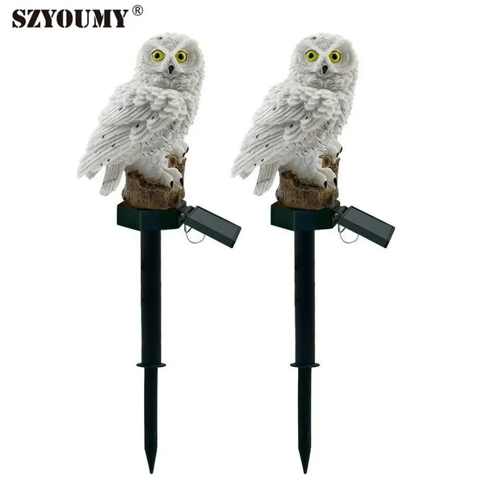 Günstige SZYOUMY Eule Solar licht mit solar led panel Gefälschte eule Wasserdichte Outdoor dekoration Solar Led rasen garten lampe