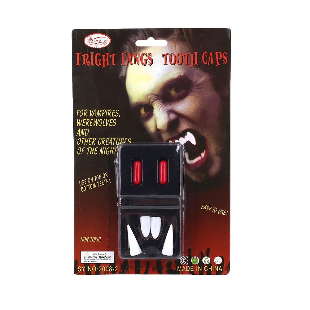 4PCS Halloween Vampire Fangs Werewolf Teeth Tooth Fancy Dress Costume Accessory