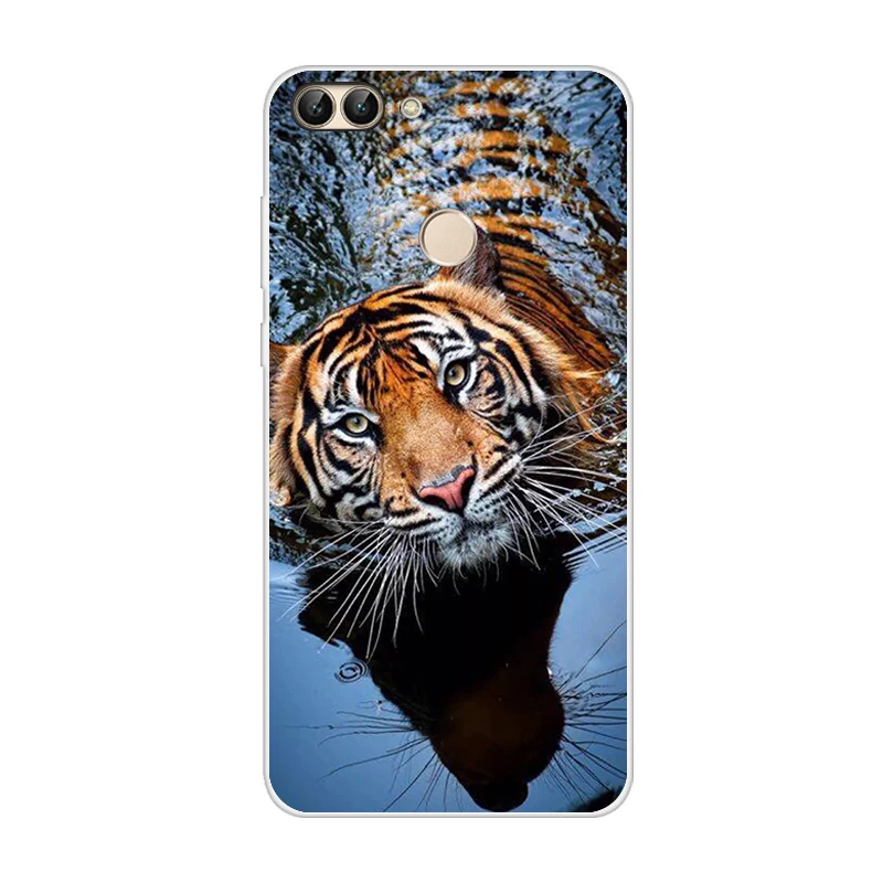 Темно-коричневый СПС huawei P Smart чехол для телефона задняя крышка для Funda huawei P смарт-чехлы силиконовый матовый мягкий термополиуретан для huawei P Smart Coque - Цвет: Темно-коричневый