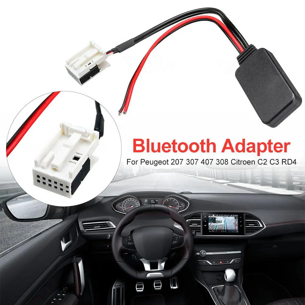 Ai автомобильный Забавный кабель адаптер для peugeot 207 307 407 308 Citroen C2 C3 RD4 Bluetooth аудио кабель