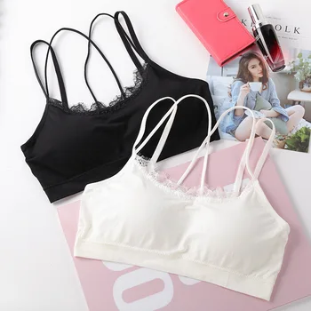 

Increase Sexy Eyelashes Thin Shoulder Straps Beautiful Back Bottom Bud Ribbon Chest Pad No Steel Ring Sports Wrapped Chest