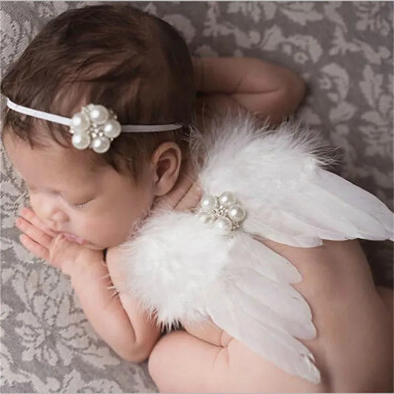 1 шт., крылья ангела, листья, повязка на голову, повязка на голову, аксессуары для фотосессий, аксессуары для новорожденных, повязка на