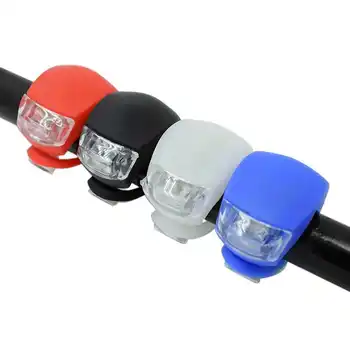 

New Led Bike Lights Silicone Bicycle Light Head Front Rear Wheel LED Flash Lamp Waterproof Cycling Warning Sport Gift Accessorie