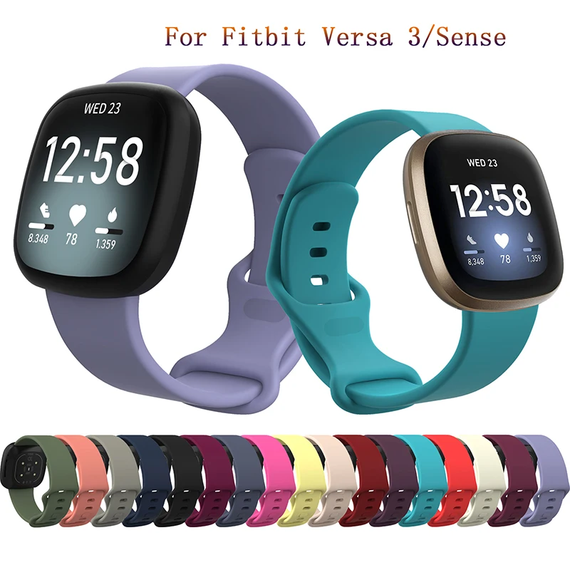 Correia de substituição colorida para Fitbit Versa, pulseira de liberação rápida, relógio inteligente Fitbit Sense, acessórios Versa3, 3, 4