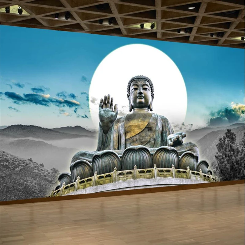 Обои beibehang на заказ Большие Настенные обои HD большая картина Tian Tan Buddha фон