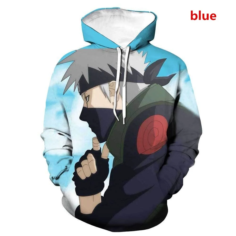 Vogue Nice 3D Sweatshirts Men Hoodies With Hat Hip Hop Hoodie Sweatshirt Hooded Coat Men Cartoon Printed Hoodie Men Clothing - Цвет: Синий