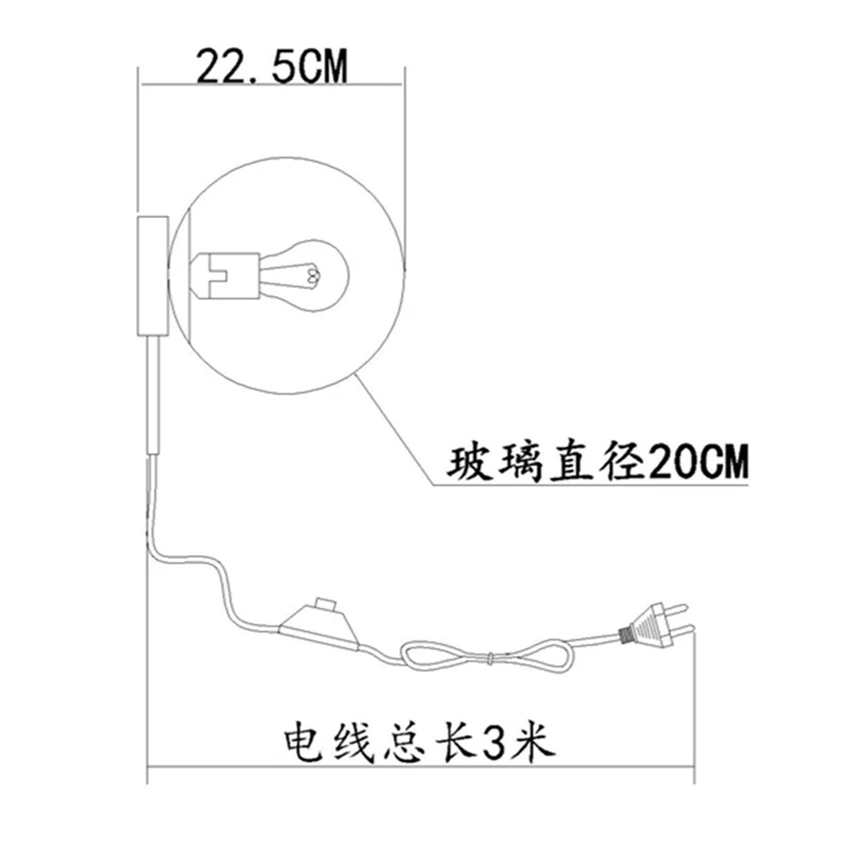 Современные Настенные светильники в скандинавском стиле с проволочной вилкой и стеклянными шариками, прикроватные Настенные светильники для спальни, гостиной, E27, зеркальные фары, освещение для ванной комнаты