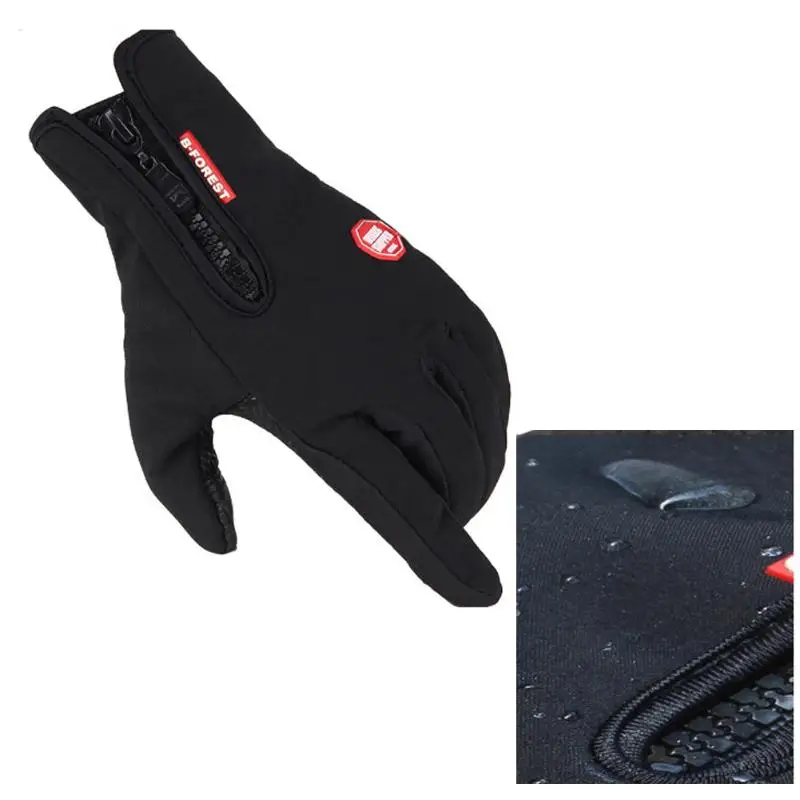 Полный палец велосипедные перчатки для женщин и мужчин зимние ветрозащитные перчатки с сенсорным экраном искусственная кожа велосипедные перчатки Windstopper