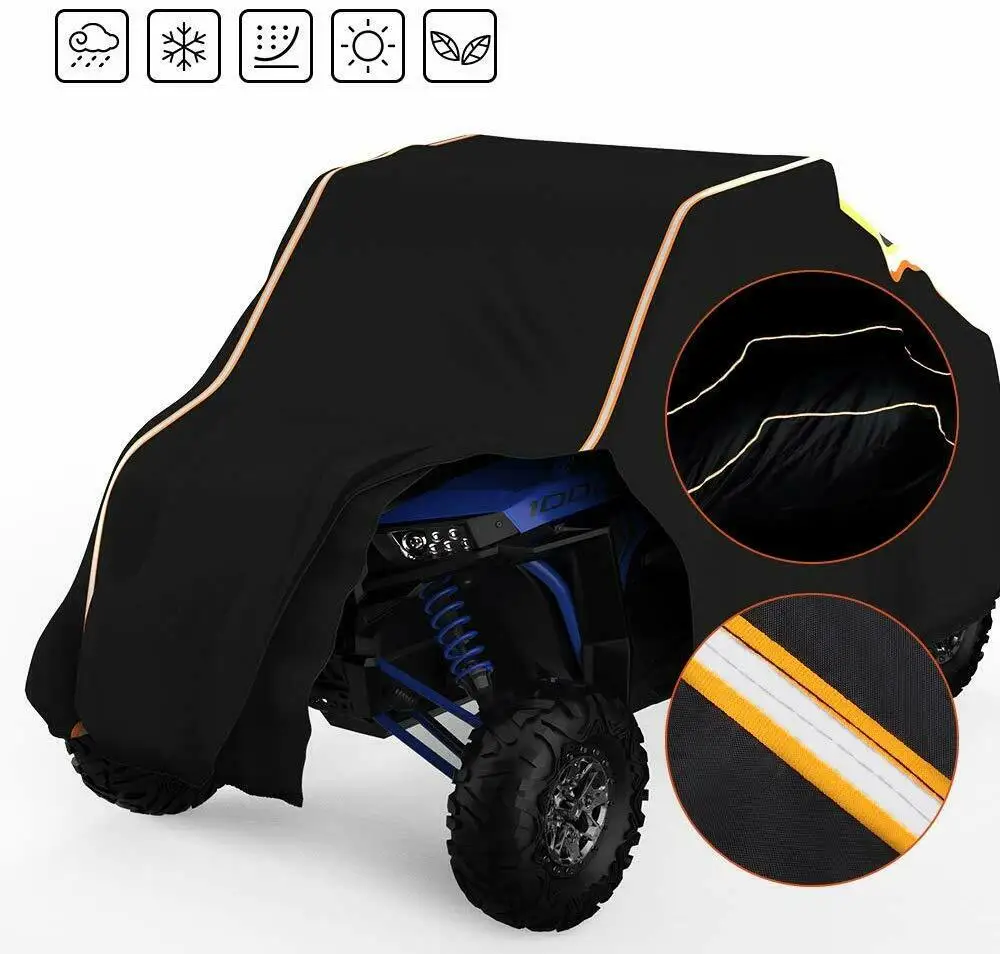 Utility Vehicle Storage UTV Cover Compatible with Polaris Ranger RZR XP 1000 900 Turbo Warerproof Snow Dirt Rays-Reflective 2 doors utv 210d oxford cloth protect utility vehicle storage cover from rain dirt rays reflective for can am maverick x3