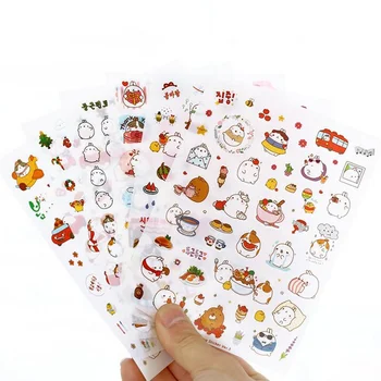 

6 Pcs/pack Cute Creative Cartoon Potato Rabbit Series Kawaii Pvc Sticker In The Third Quarter Potatoes Rabbit