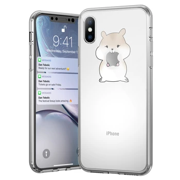 

GTWIN Transparent Cartoon Hamster Print Case For iPhone 11 Pro XS Max X XR Soft TPU For iPhone 7 8 6 6S Plus 5 5S SE Cover Back