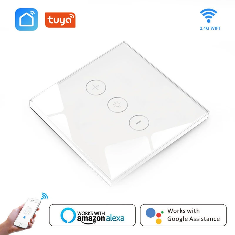 Wifi настенный сенсорный светильник Smart Dimmer Switch 400 Вт 1 банда стандарт
