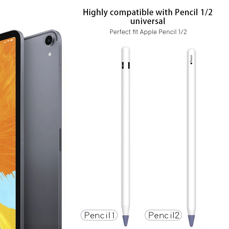 8 шт. для Apple Pencil 1 2 планшетный стилус сенсорная перьевая ручка чехол мягкий силиконовый защитный чехол для Apple Pencil Case Touch Cover