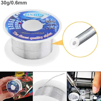 

63/37 30g 0.6mm High Purity Rosin Core Solder Wire with1.2% Flux and Low Melting Point for Electric Soldering Iron