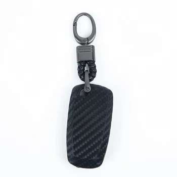 

Smart Car Key Case Bag Protector For Ford Fusion F150 Mondeo Explorer Carbon Fiber Black Shell New