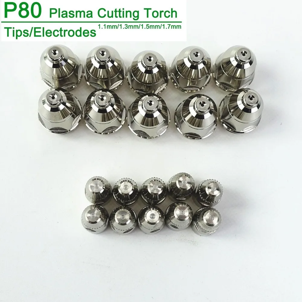 P80 Plasma Cutting Torch 60A 80A 100A P80 CNC Plasma Torch Tip Electrode Nozzle For Plasma Cutting Machine CUT-70/80/100/120