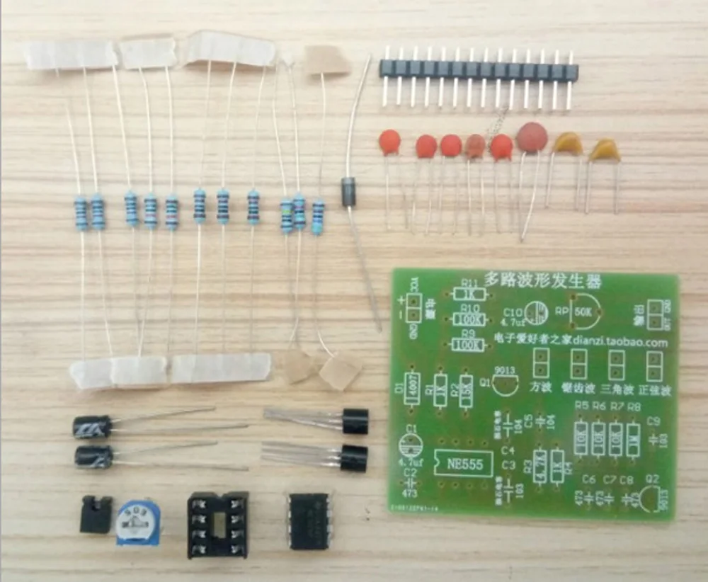 DIY Генератор сигналов квадратная волна синус треугольник многоканальный модуль NE555 аксессуары часть