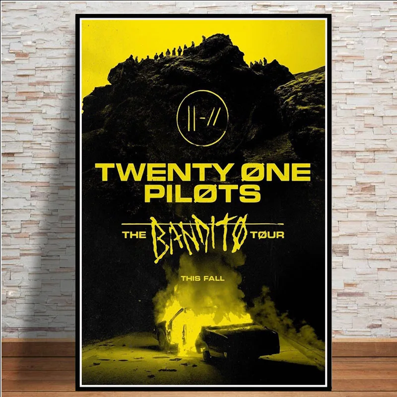 Плакат с изображением рок музыкальной группы Twenty One Pilots плакаты настенное
