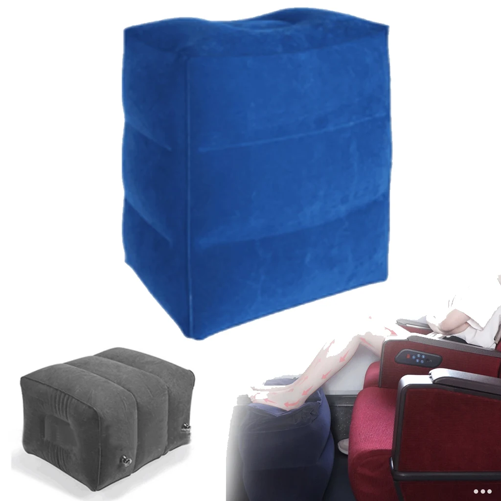 

Portable Flight Sleeping Resting Pillow On Airplane Car Bus Pillow Inflatable Travel Foot Rest Pillow Foot Pad Wholesale A29