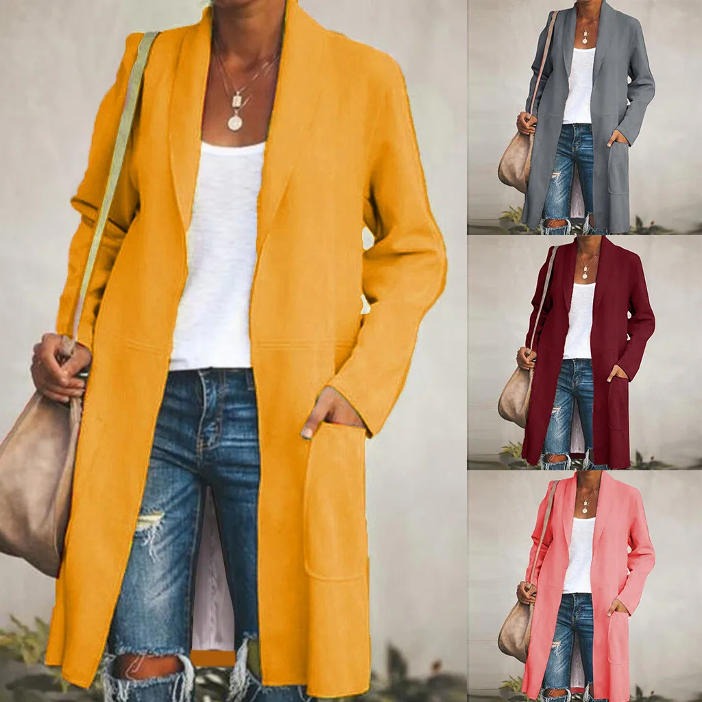 Женская Повседневная Верхняя одежда с длинным рукавом, пальто, свитер, пальто, кардиган, топы, женское зимнее пальто