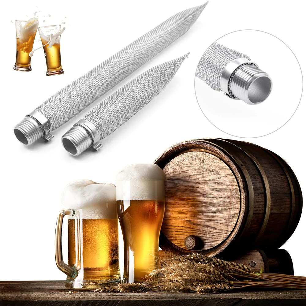 

Stainless Steel Beer Filter Brewing Kettle Bazooka Screen Reusable Multifunction Mesh Strainer Wine Thread Tun Home Tools