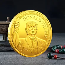 

2021 New Trump, the 45th President of the United States Crafts Collection Challenge Coin Gold Coin