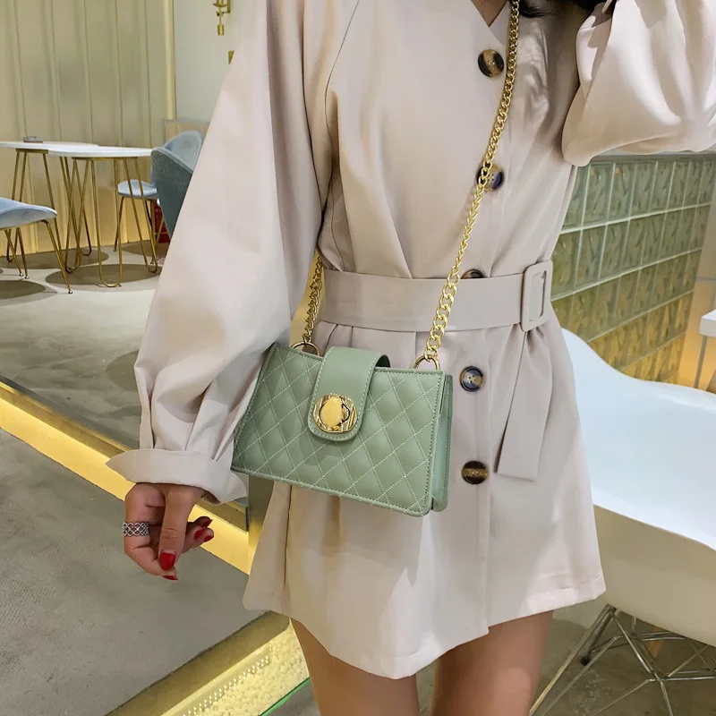 

New Arrival Bag Women's 2019 New Style Korean-style Rhombus Chain Shoulder Bag Western Style Fairy Versatile Shoulder Square Sli