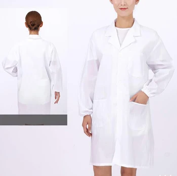 

Medical Uniforms White Coat Lab Coat Unisex Men Women Long-sleeve Nurse Uniform Clothing Medical Scrubs Doctor Long Jacket