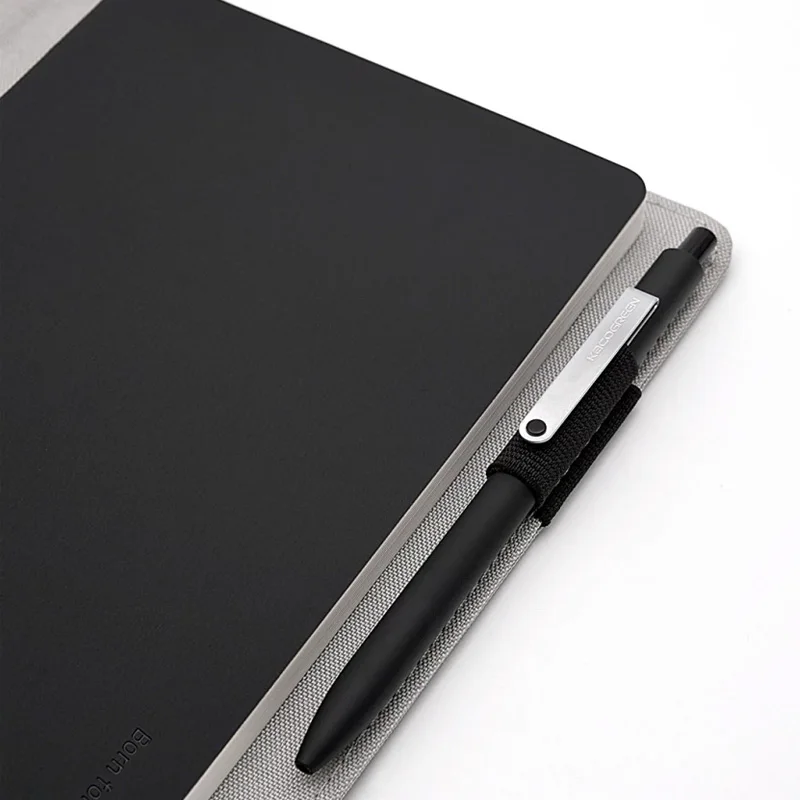 Xiaomi Mijia умный дом Kaco благородный бумажный Ноутбук PU Слот для карт кошелек книга для офиса путешествия с подарком - Цвет: Black and 1 Pen