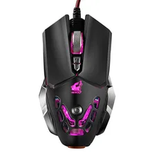 Проводная игровая мышь с подсветкой, регулируемая, 2400 dpi, оптическая, 6 кнопок, игровая мышь, перезаряжаемая, USB, Механическая игровая мышь для ноутбука, ПК